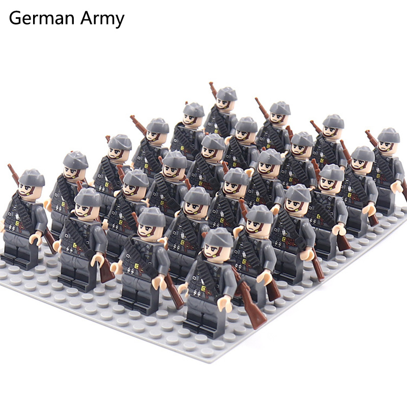 WW2 24pcs/Lot Military Soldier - Lego Minifigure Holder ulasan dan harga