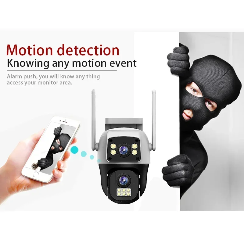 8MP 4K WIFI IP Camera PTZ Outd - Graded Card Display ulasan dan harga