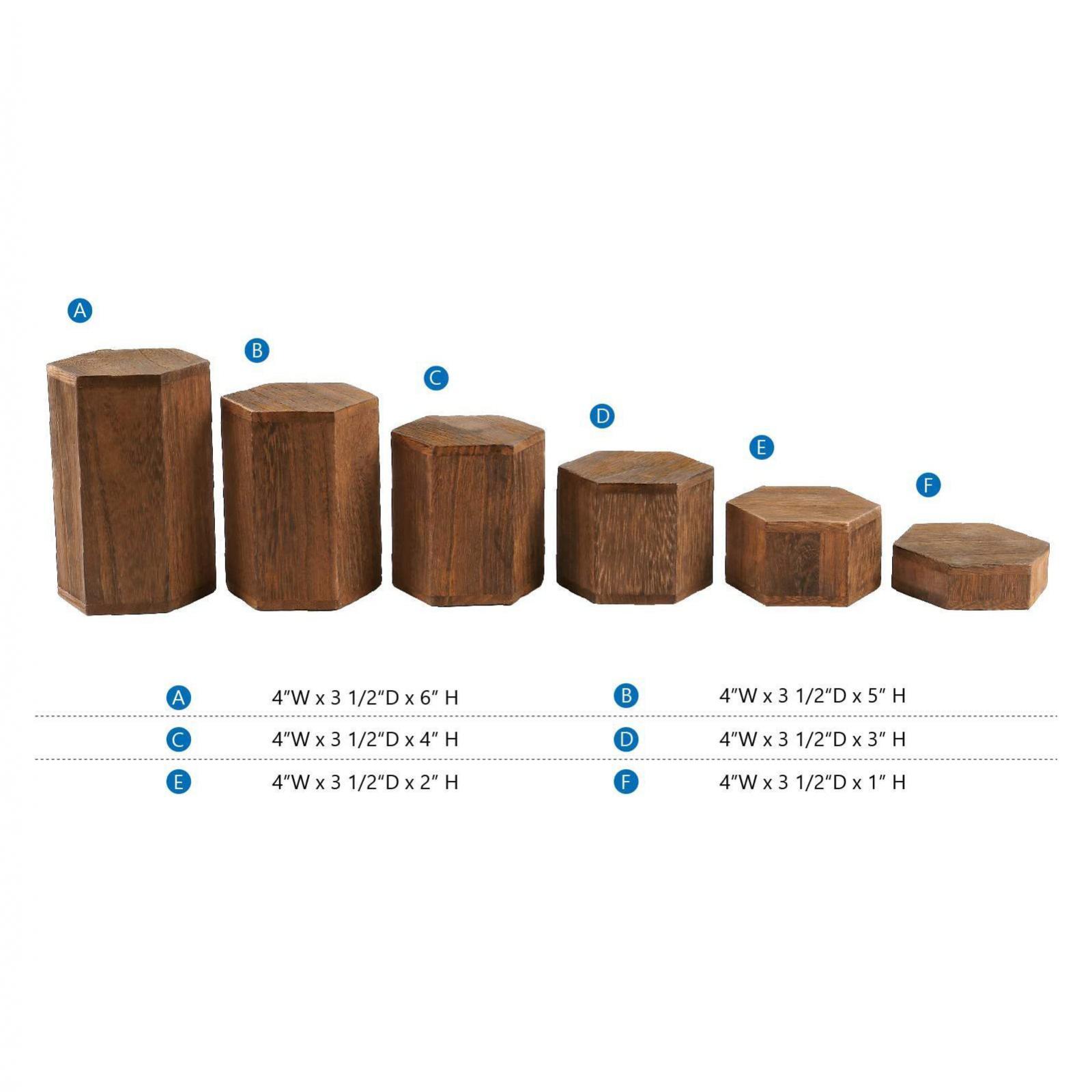 6 Pieces Hexagonal Display Blo - Display Risers Set ulasan dan harga