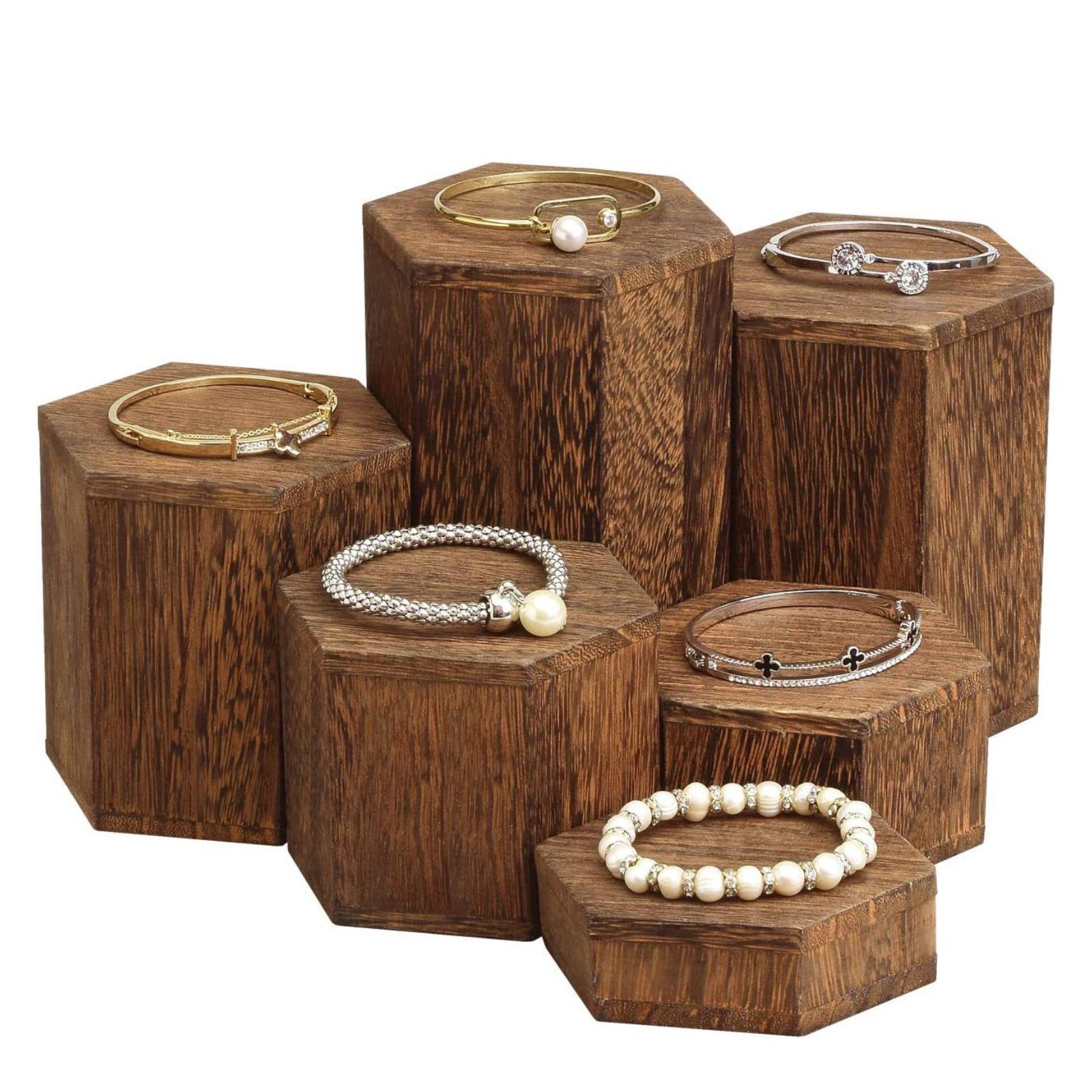 6 Pieces Hexagonal Display Blo - Display Risers Set ulasan dan harga