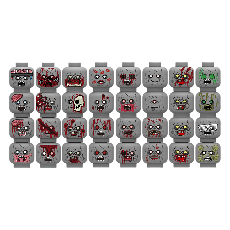 Injured Emotional Face Heads B - Lego Minifigure Holder ulasan dan harga