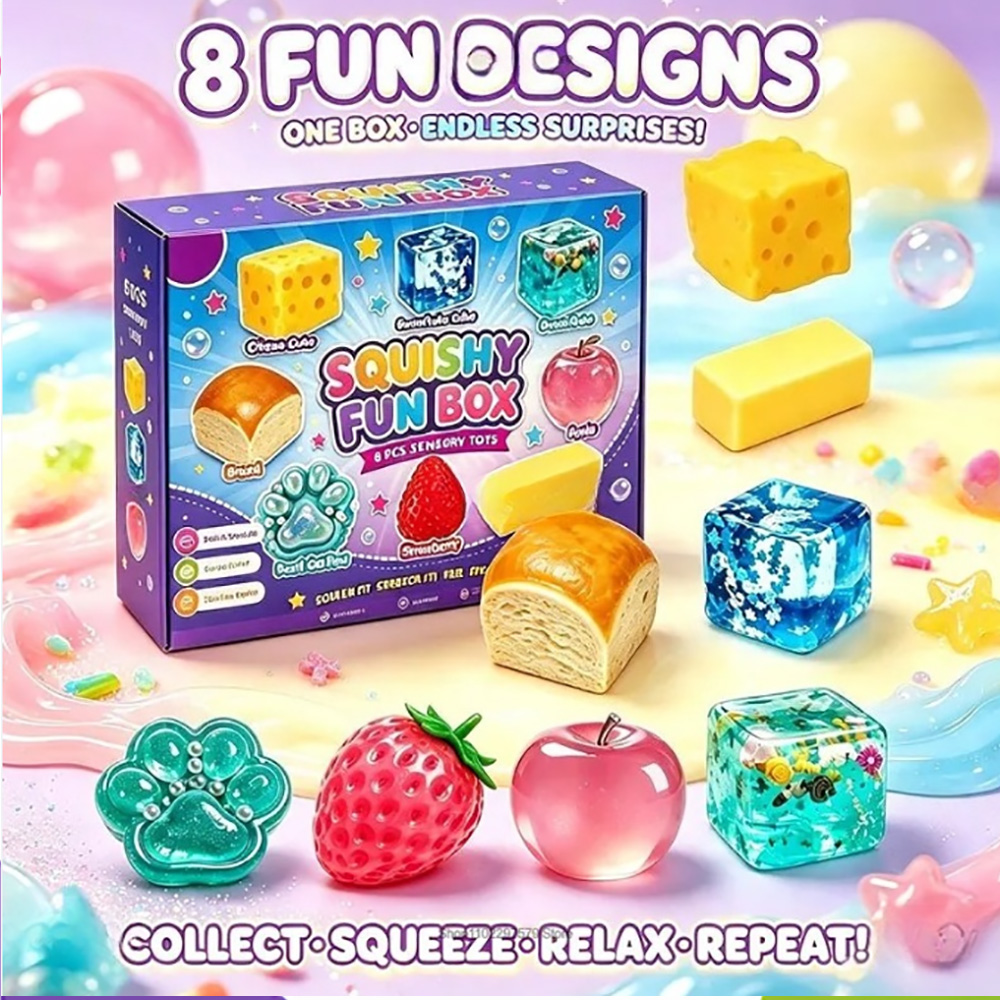 Needoh 8Pcs Mystery Squishies  - Mystery Box Blind Bag ulasan dan harga